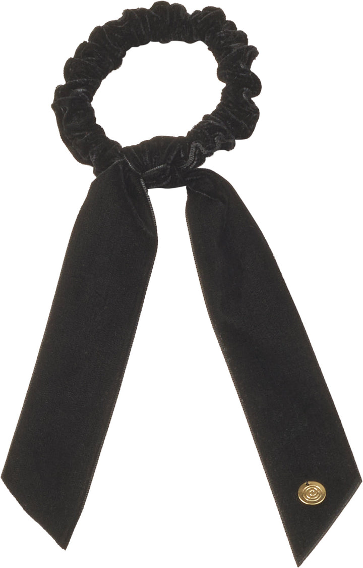 pony scrunchie velvet with satin center ties