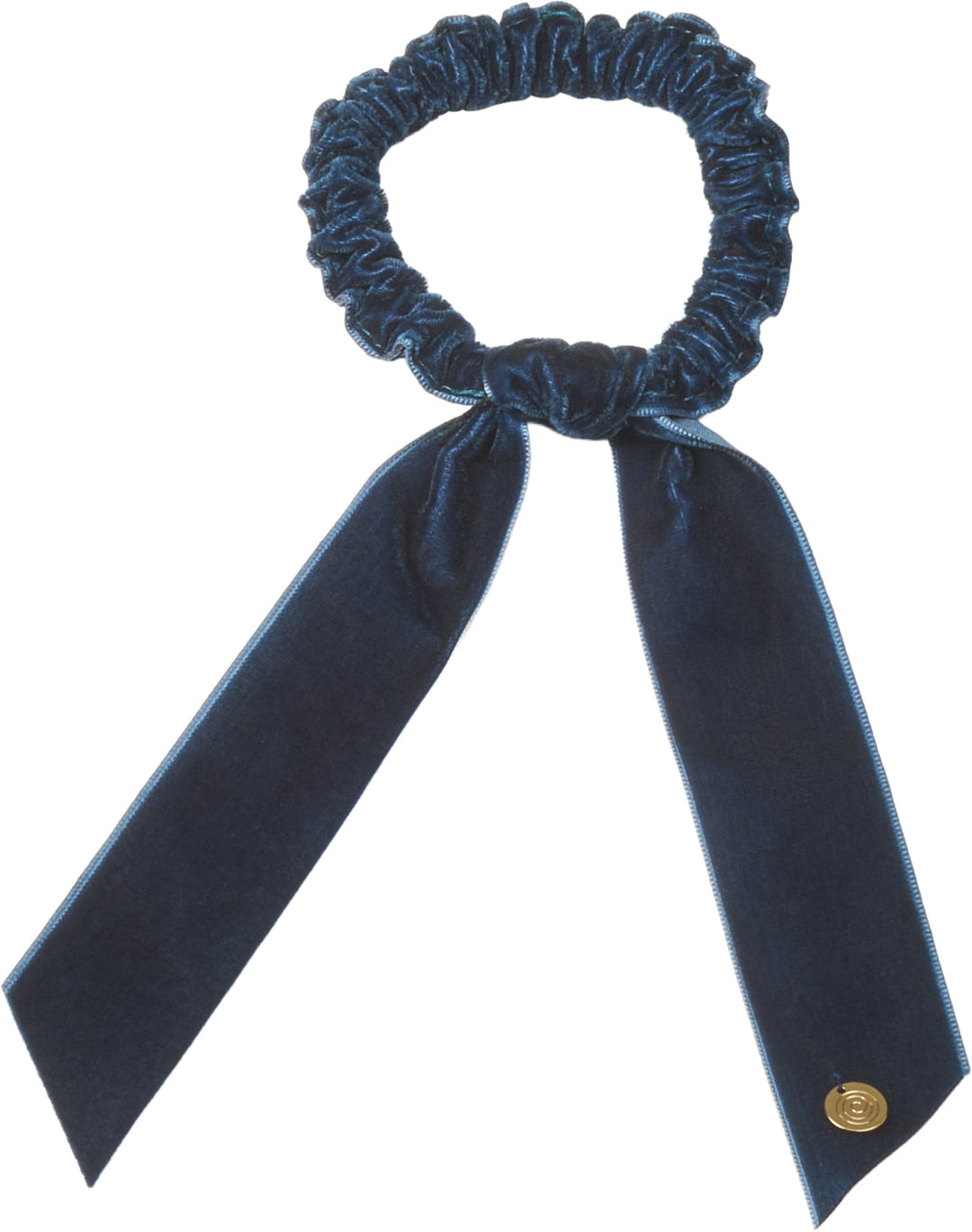 pony scrunchie velvet with satin center ties