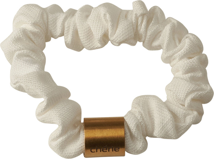 pony scrunchie linen logo