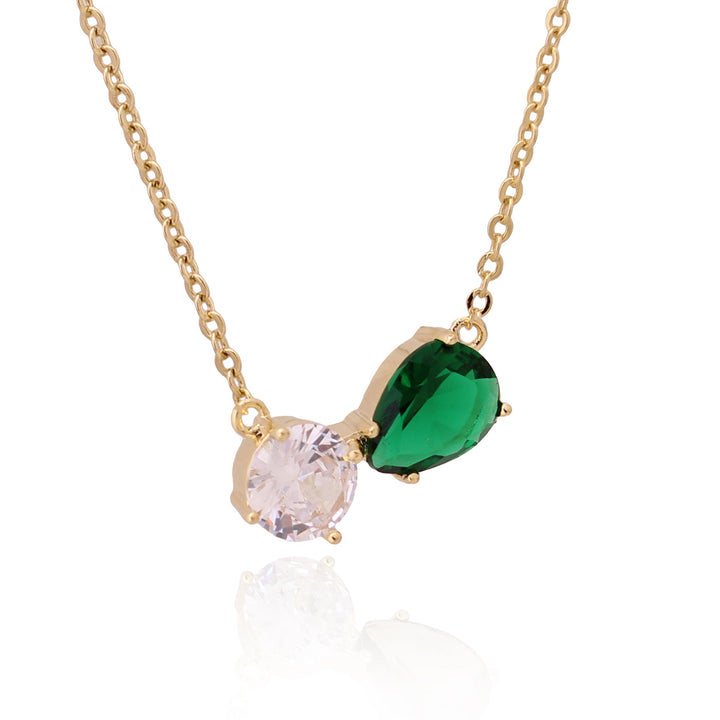 necklace pendant two stone