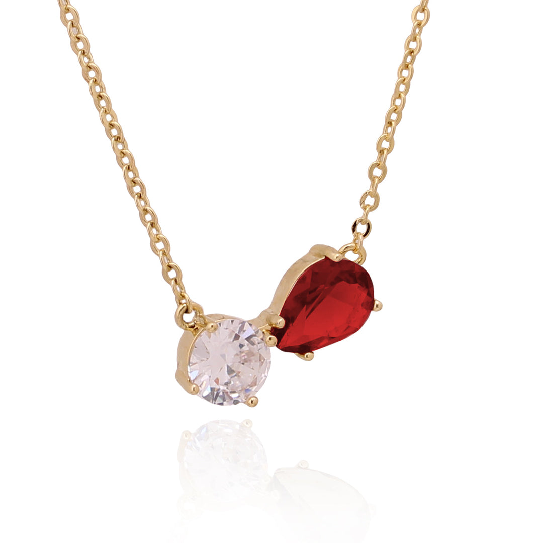 necklace pendant two stone