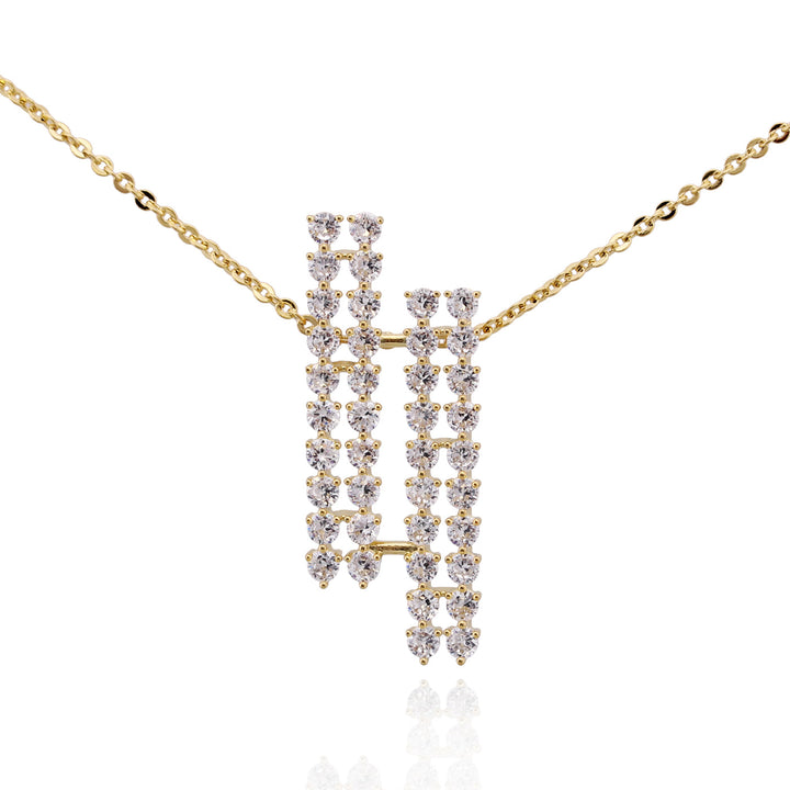 necklace pendant double line