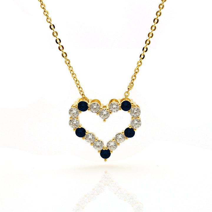 necklace classic outline heart
