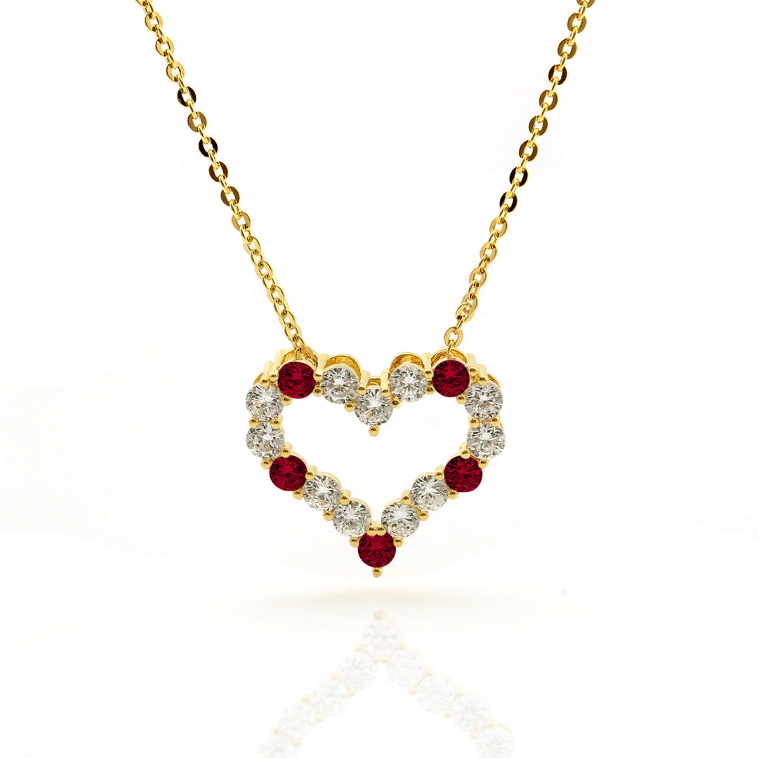 necklace classic outline heart