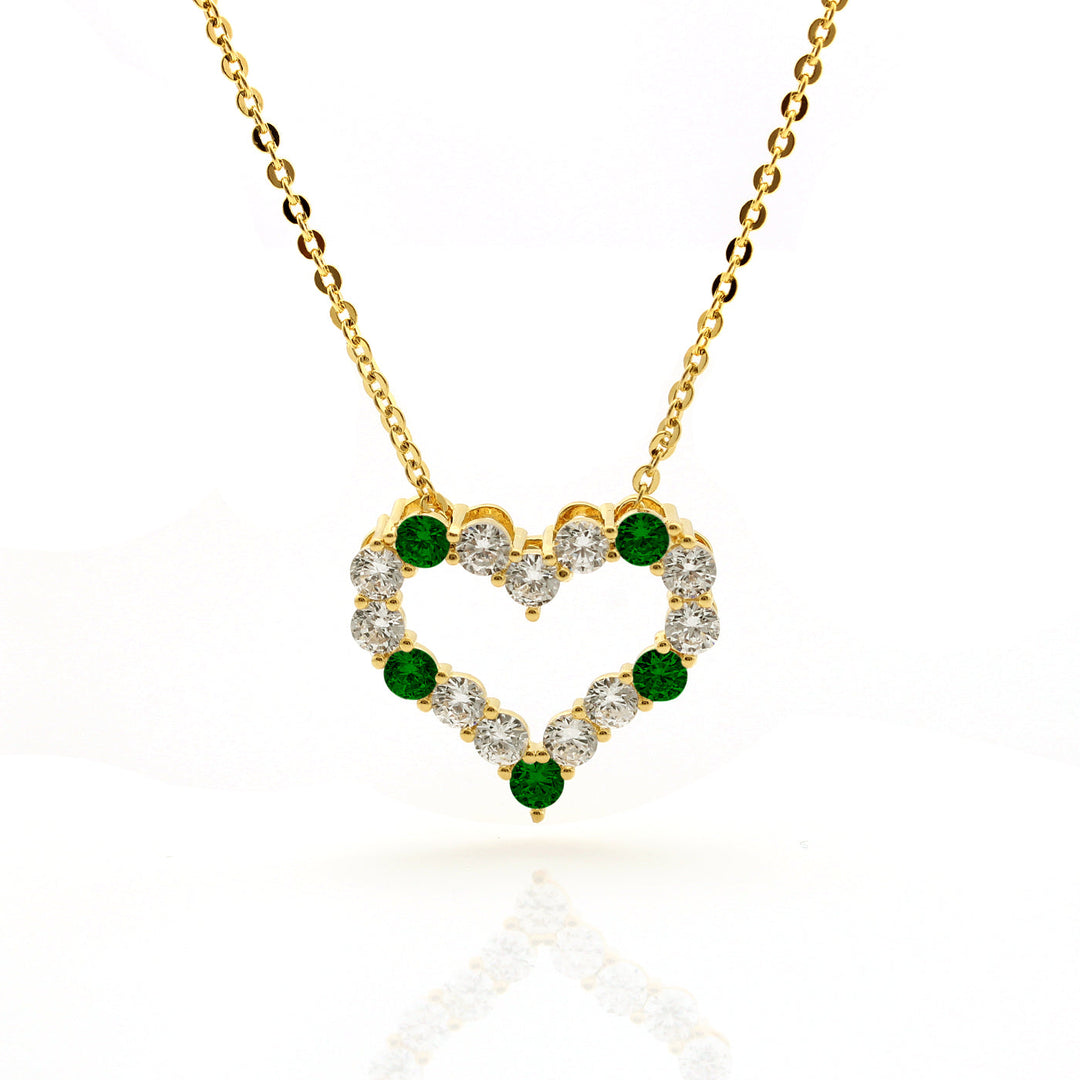 necklace classic outline heart