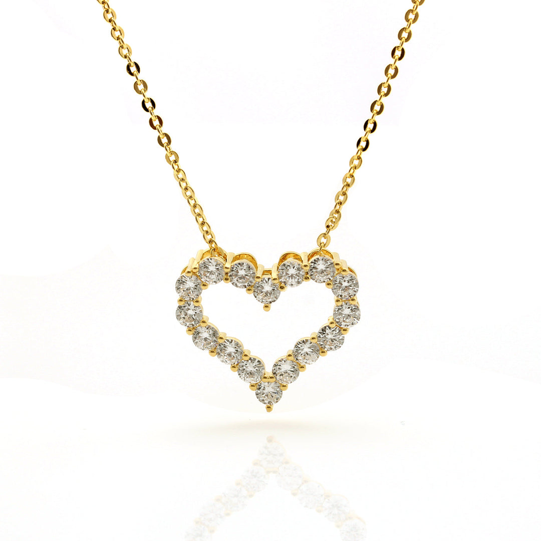 necklace classic outline heart