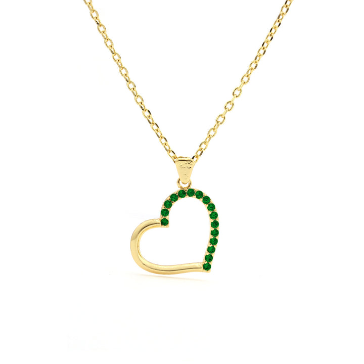 necklace sideways heart outline