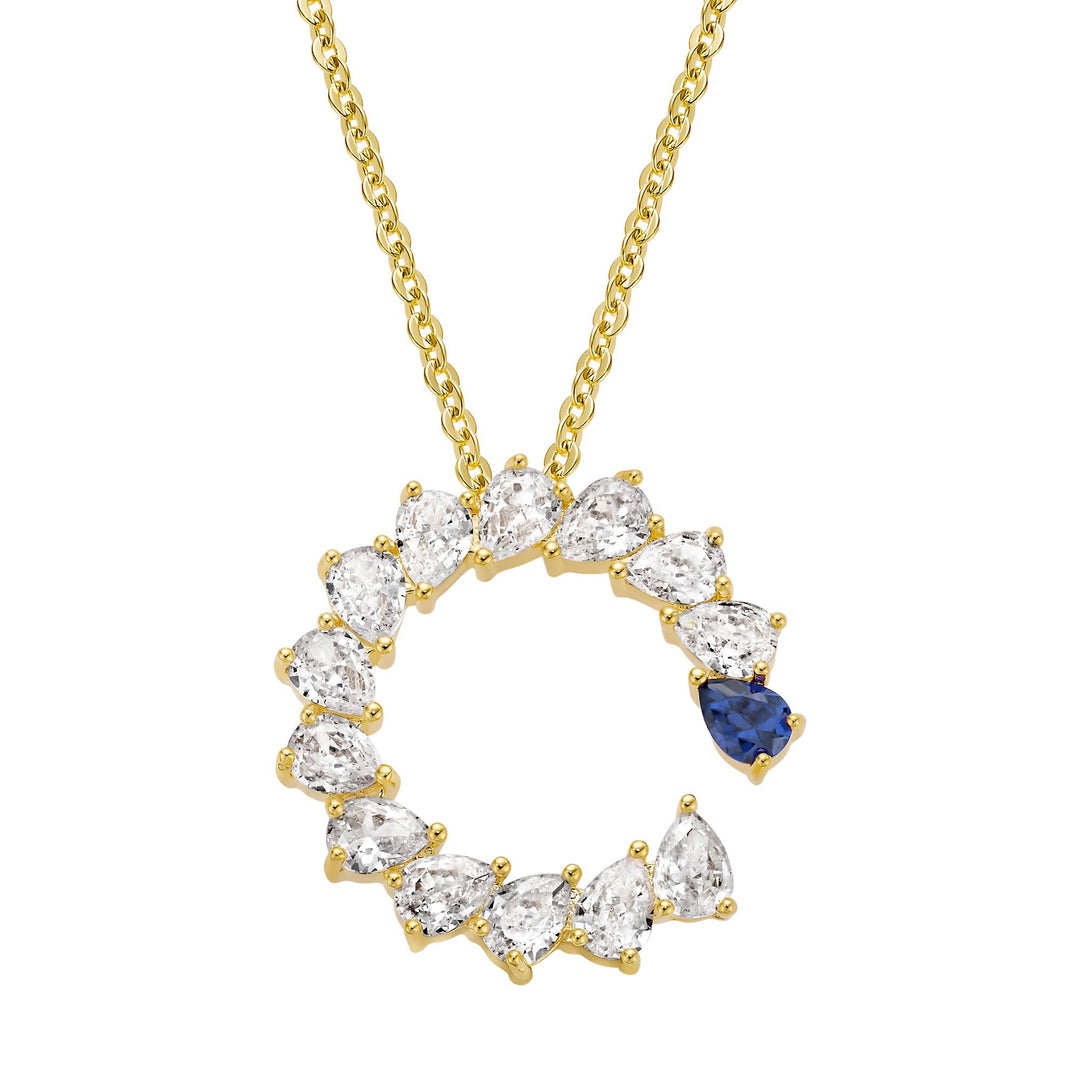 necklace open round droplets