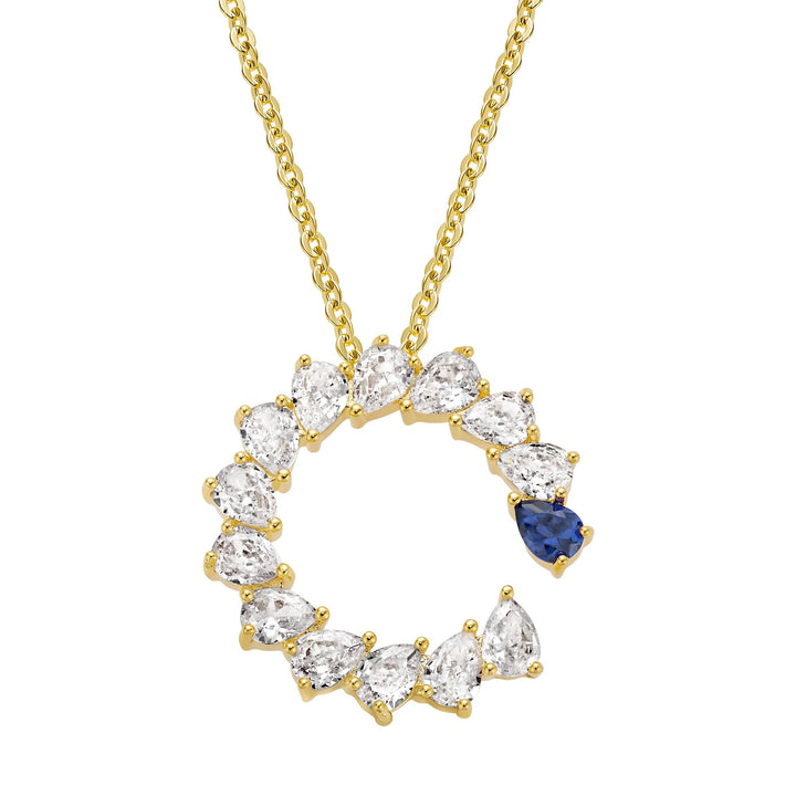 necklace open round droplets