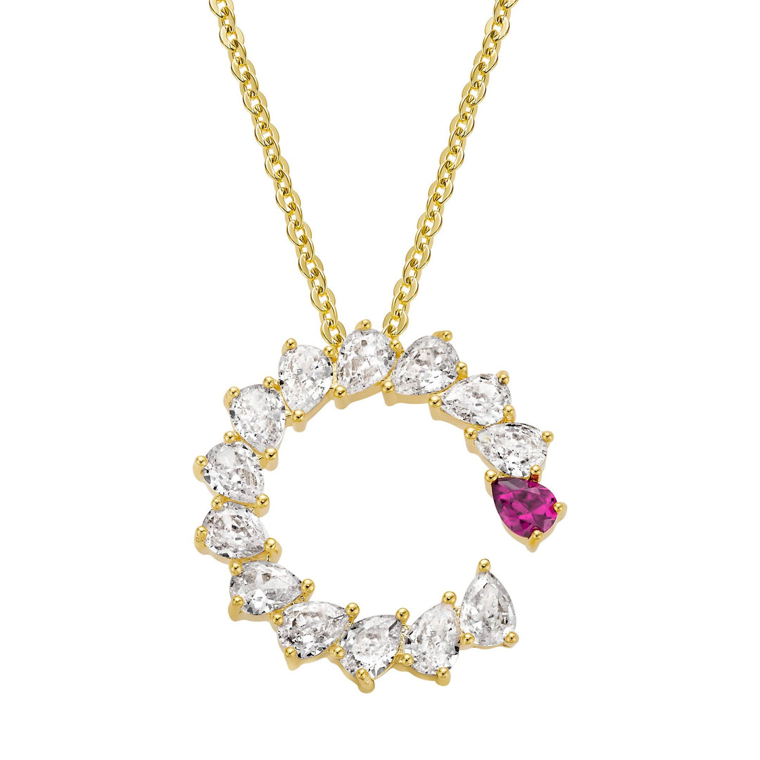 necklace open round droplets