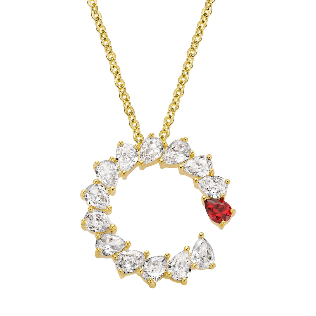 necklace open round droplets
