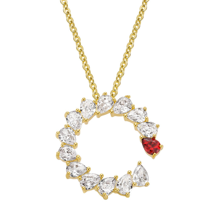 necklace open round droplets