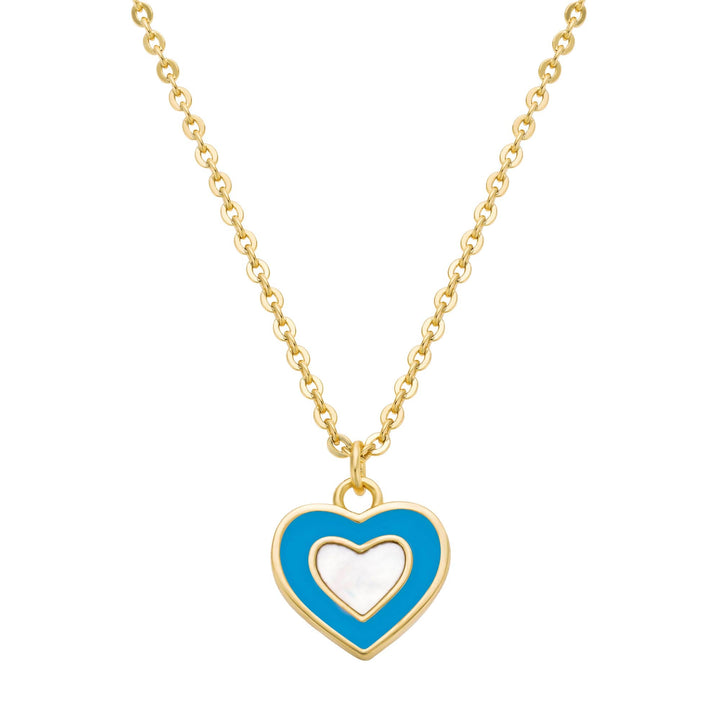 necklace mop enamel heart