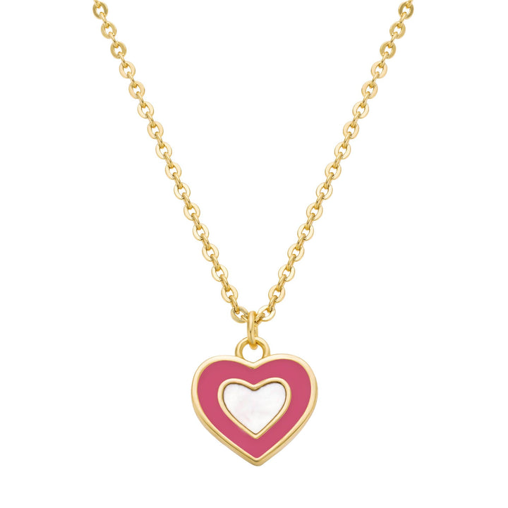 necklace mop enamel heart