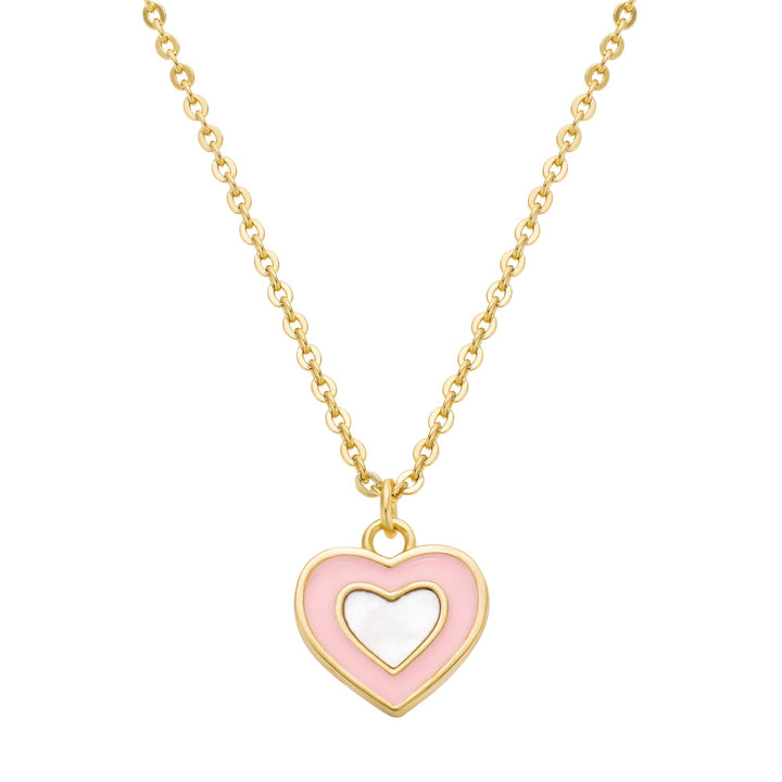 necklace mop enamel heart
