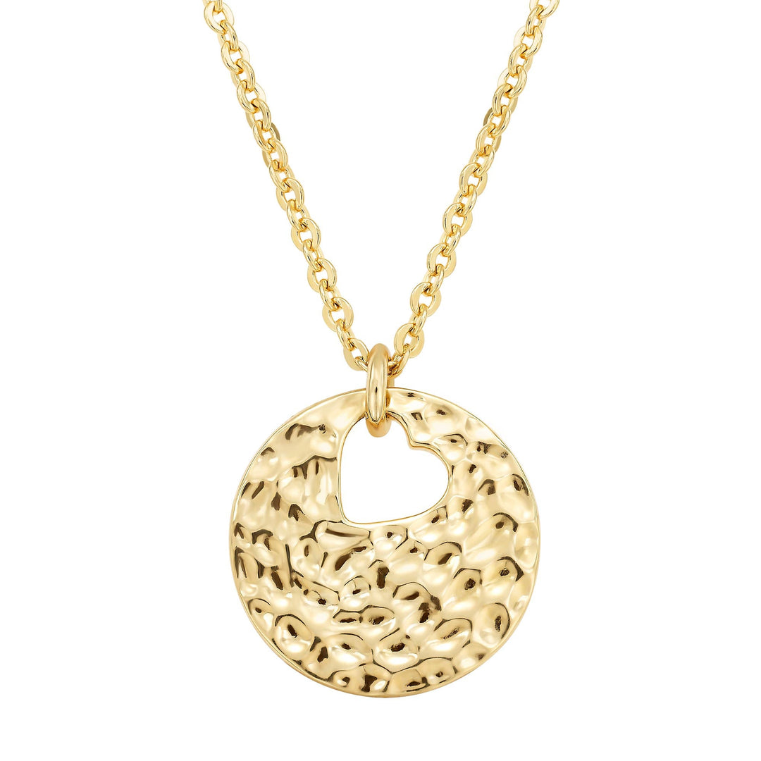 necklace cut out heart circle