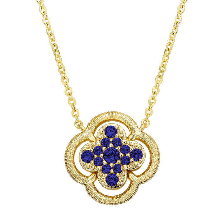 necklace piped outline clover