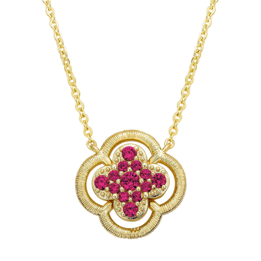 necklace piped outline clover