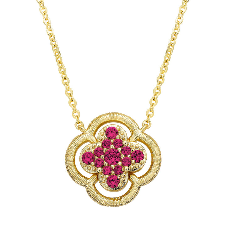 necklace piped outline clover