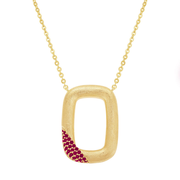 necklace cz dipped satin