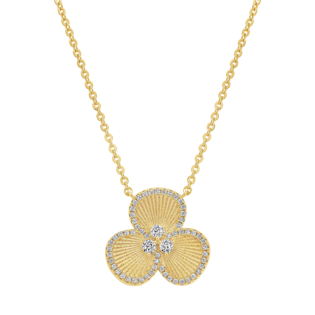 necklace overlapping petal flower