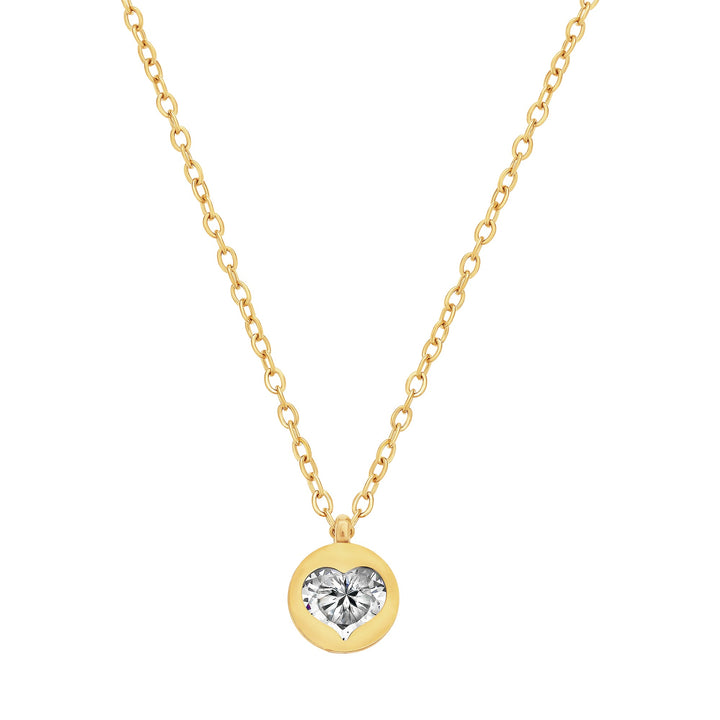 necklace cut out heart stone
