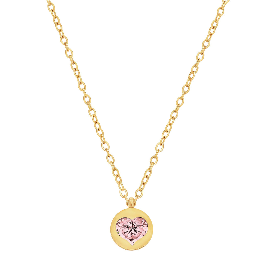 necklace cut out heart stone