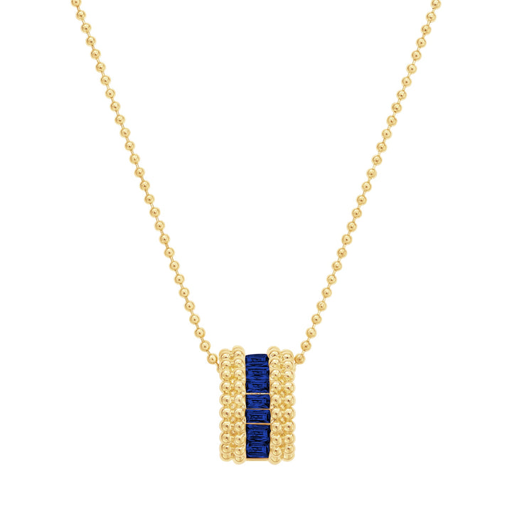 necklace arched baguettes on ball chain