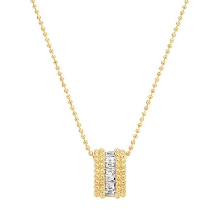 necklace arched baguettes on ball chain