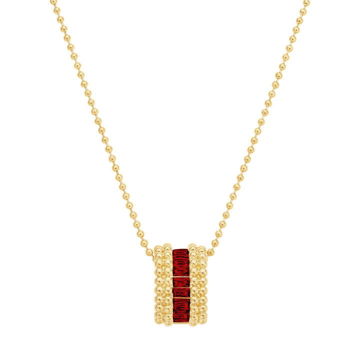 necklace arched baguettes on ball chain