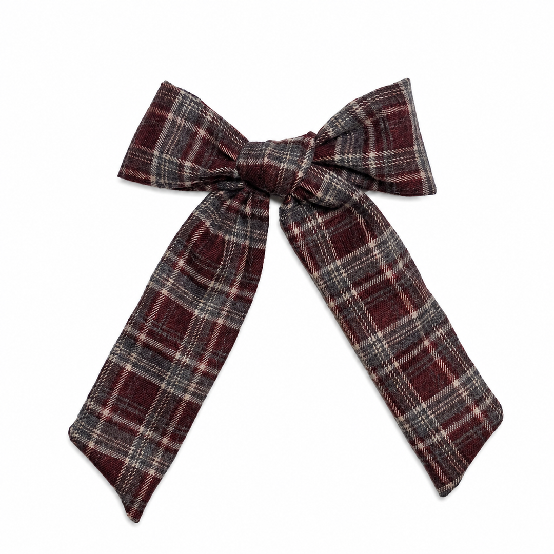 clip plaids bow