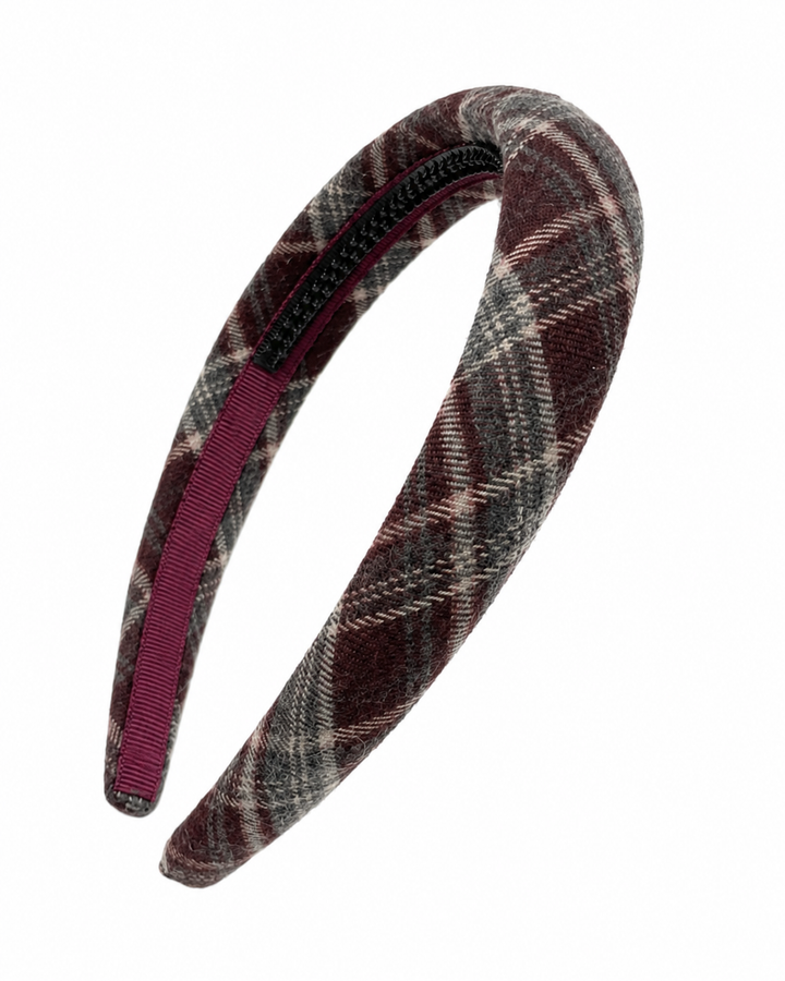 headband lightly padded plaids