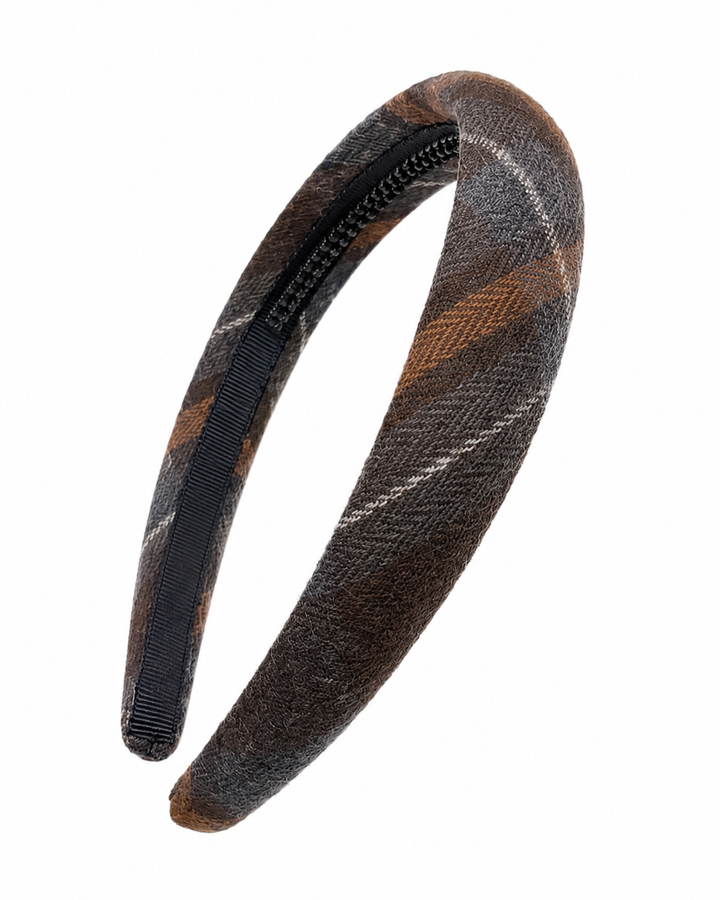 headband lightly padded plaids
