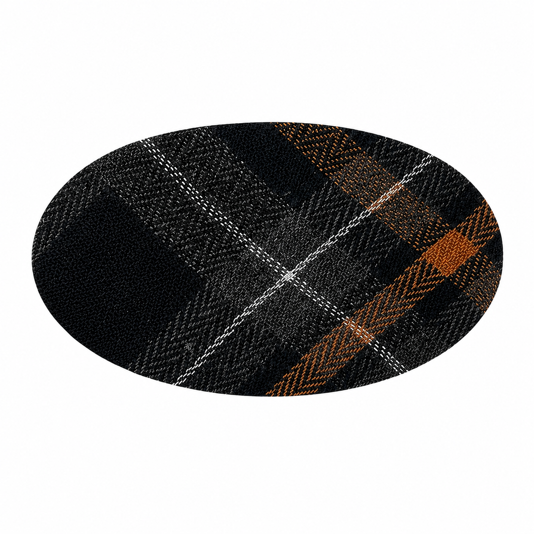 clip oval barrette plaids