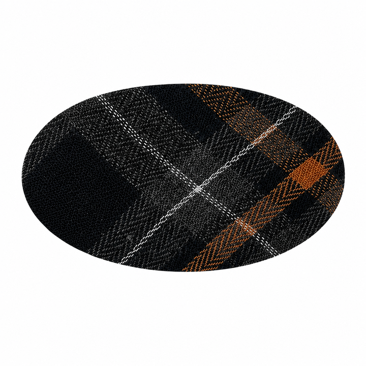 clip oval barrette plaids