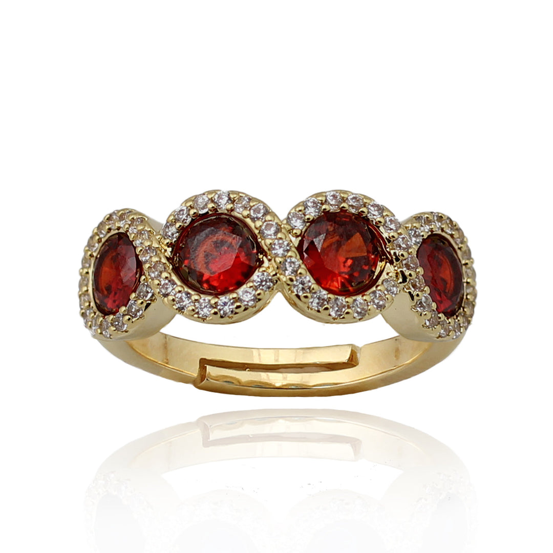 ring four stone twist