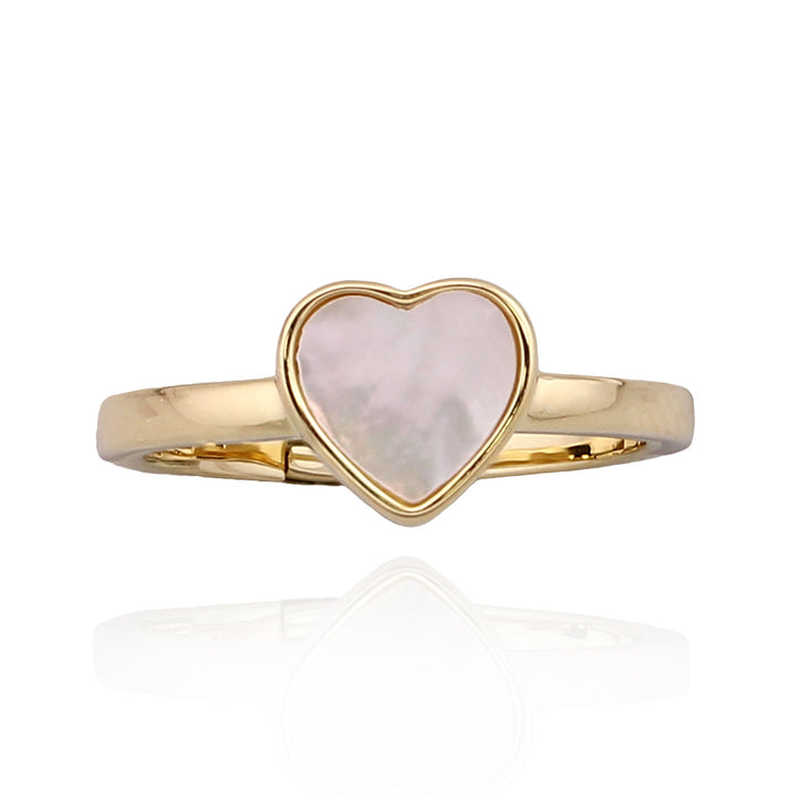 ring mother of pearl heart