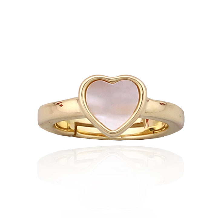 ring mother of pearl heart