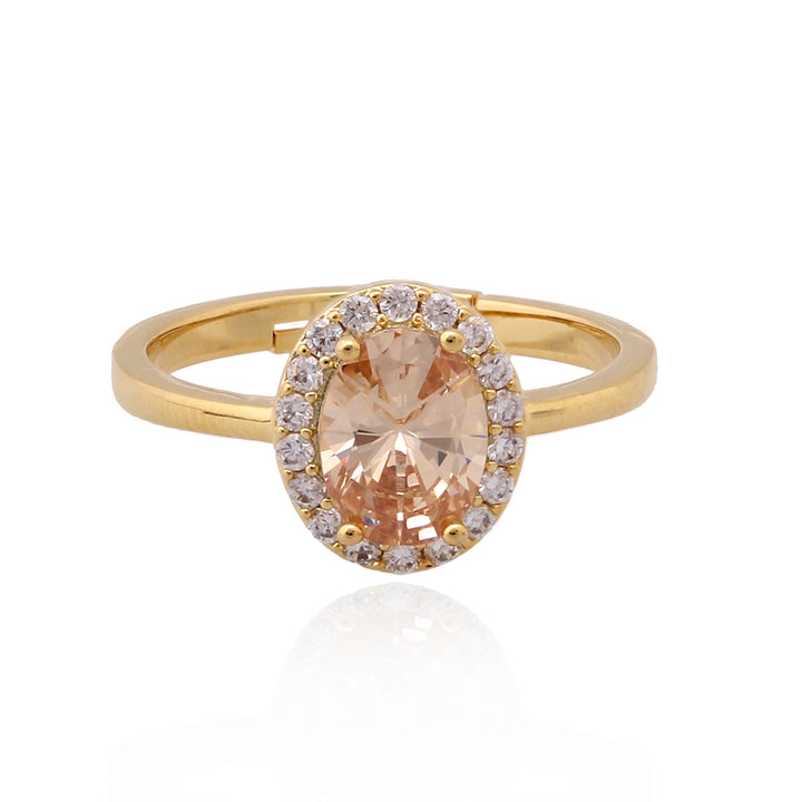 ring oval solitaire stone