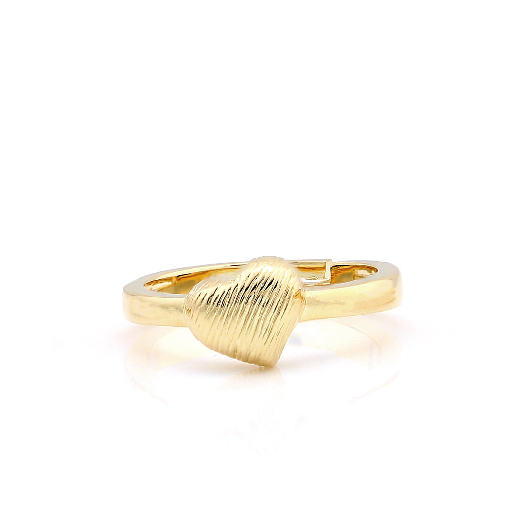 ring slanted brushed heart