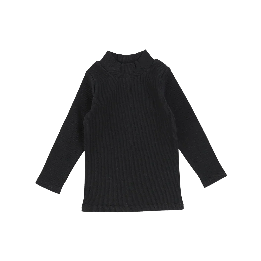 top l/s mockneck ribbed