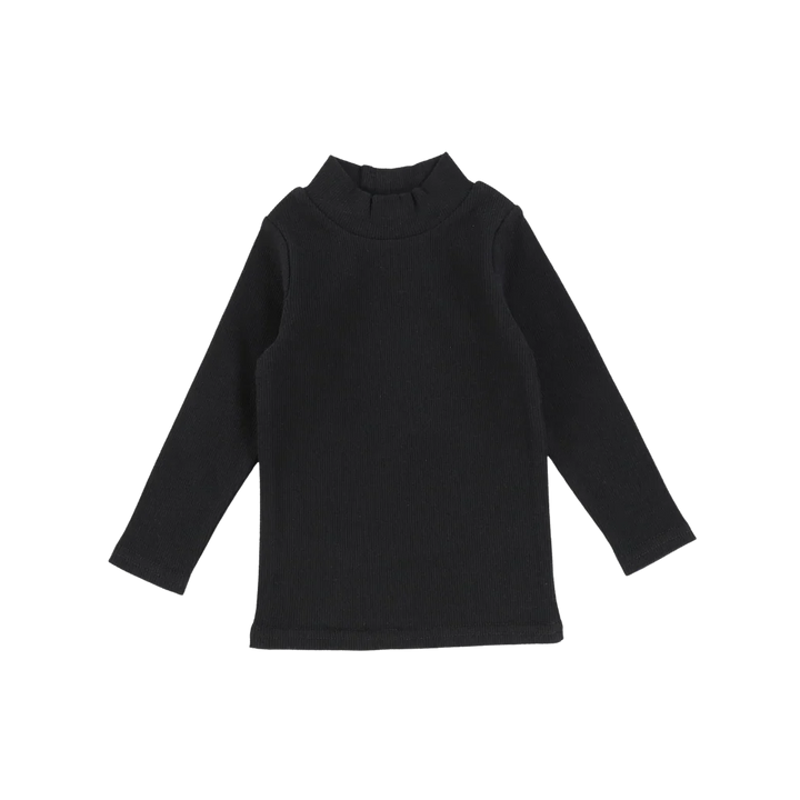 top l/s mockneck ribbed