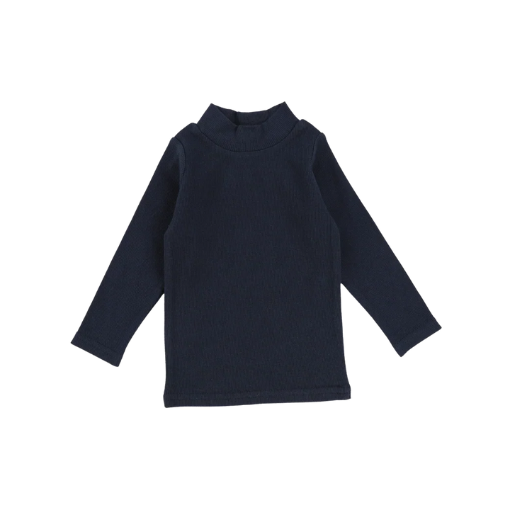 top l/s mockneck ribbed