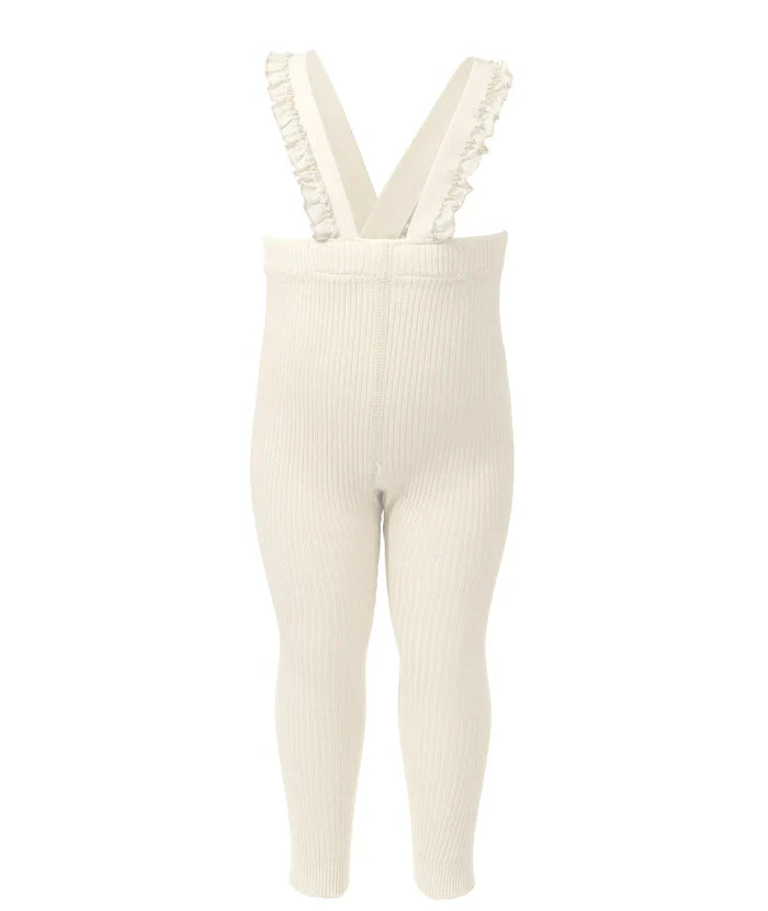 overall ribbed ruffle long