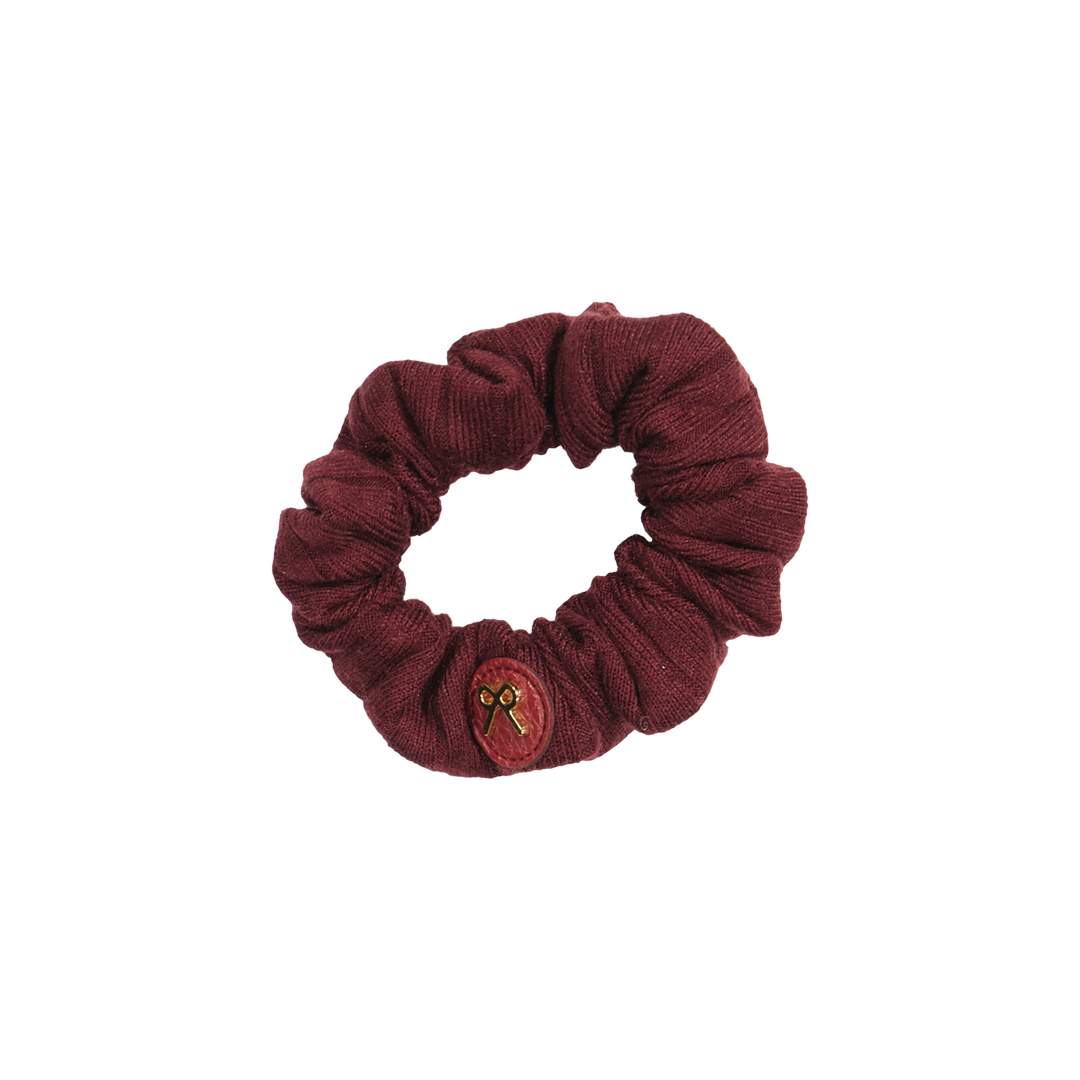 pony scrunchie gold applique bow narrow