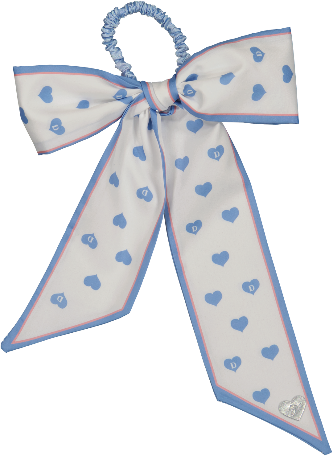 pony scrunchie print silk scarf bow