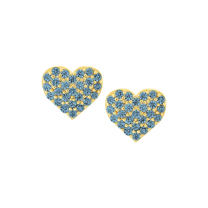 earring stud pave baby heart