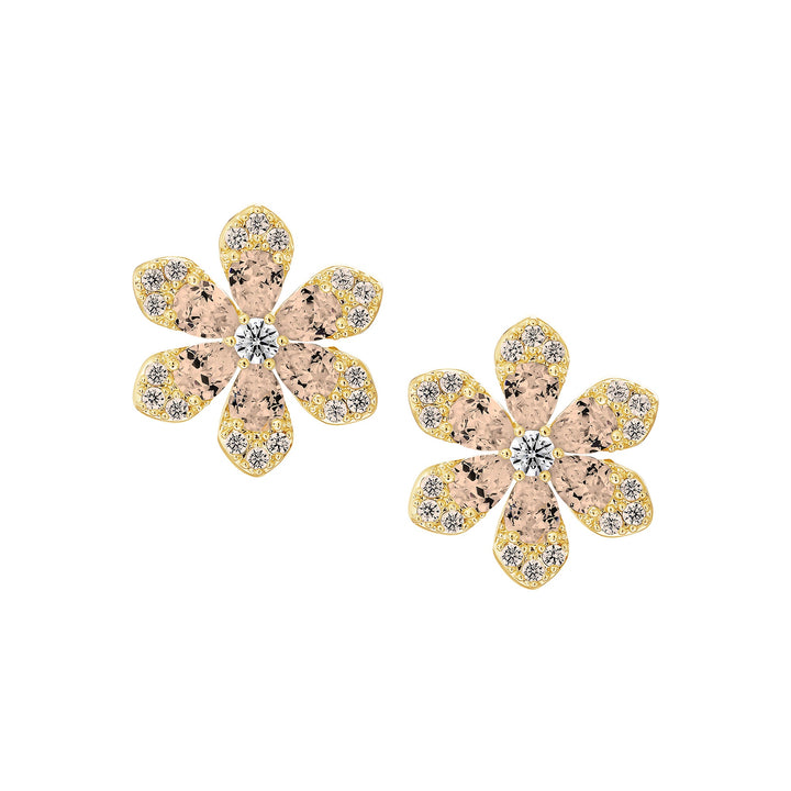 earring stud honeycomb heart