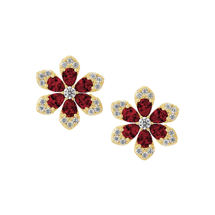 earring stud honeycomb heart