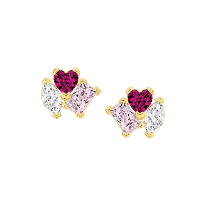 earing stud baguette stones spinner